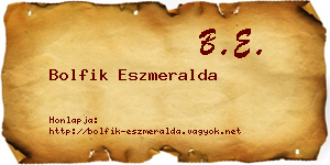 Bolfik Eszmeralda névjegykártya